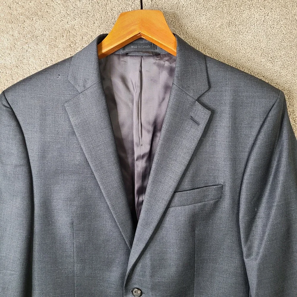 Lauren‎ Ralph Lauren Jacket Mens 42L Gray Blazer Wool 2 Button Formal Suit Coat